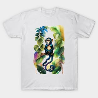 a lonely monkey in the green nature T-Shirt